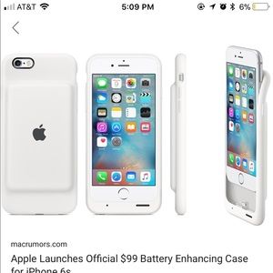 White Apple Iphone Charging Case